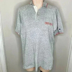 Champion Vintage Made In USA Ohio State Buckeyes Men's Gray Polo Size Large